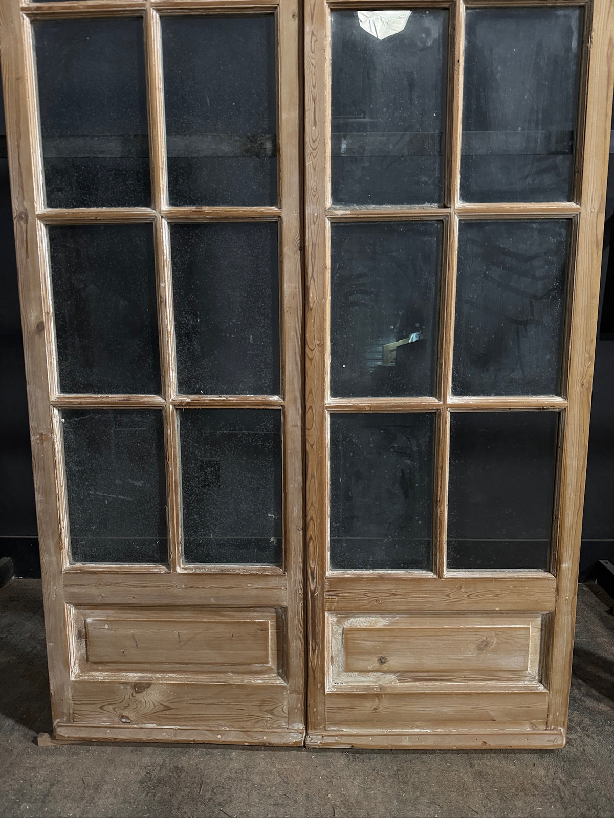 Antique Glass 8 Lite French Doors - 52.25x88 - N678
