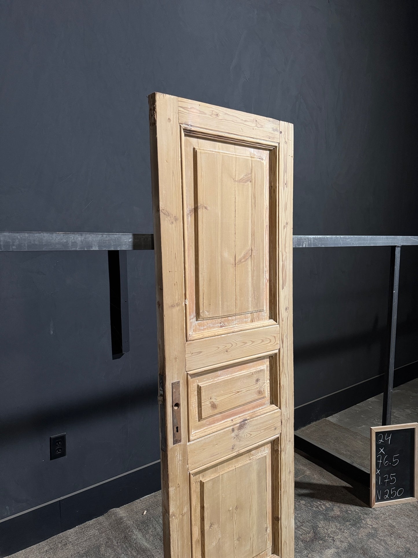 Antique 3 Panel Solid Single Door - 24x76.5 - N250