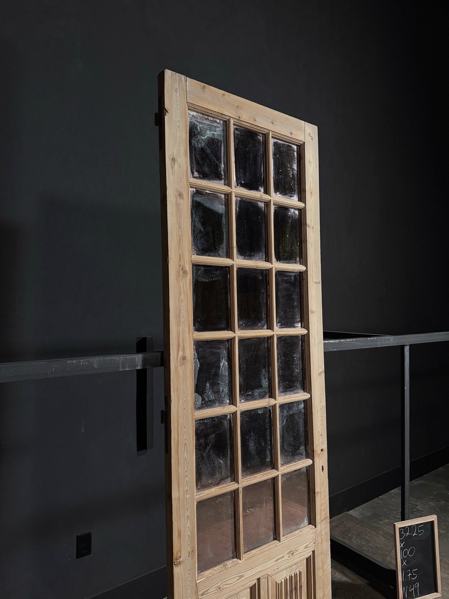 Antique Mirrored 18 Lite Door - 32.25x100 - W49