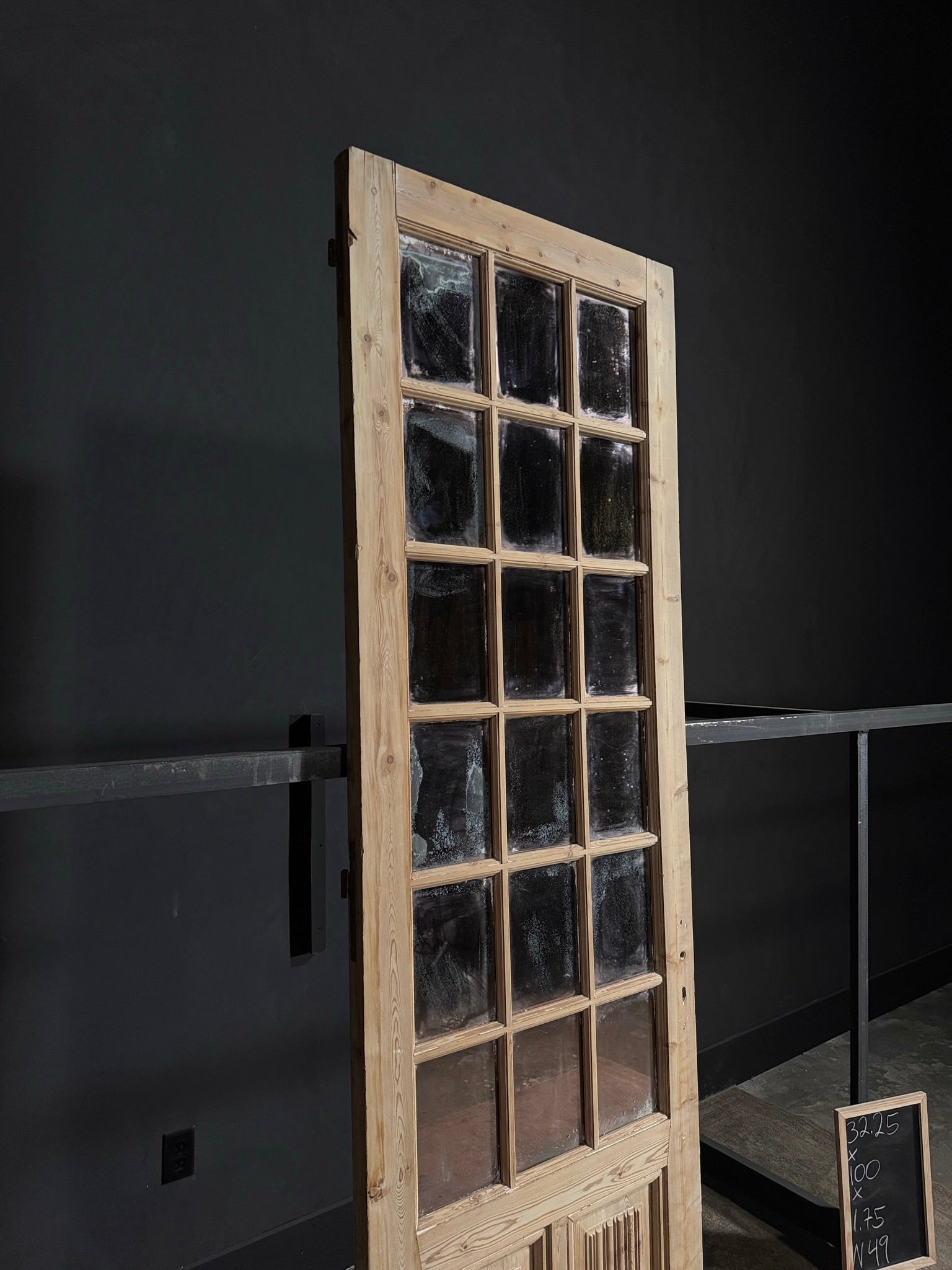 Antique Mirrored 18 Lite Door - 32.25x100 - W49