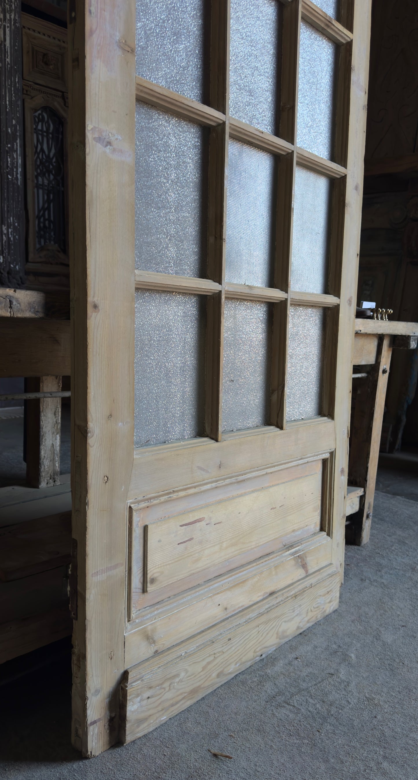 18 Lite Antique Glass Single Door - 33.5x98 - L111