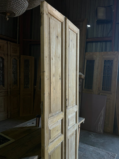 3 Panel Antique Solid French Doors - 42.5x96.25 - L92
