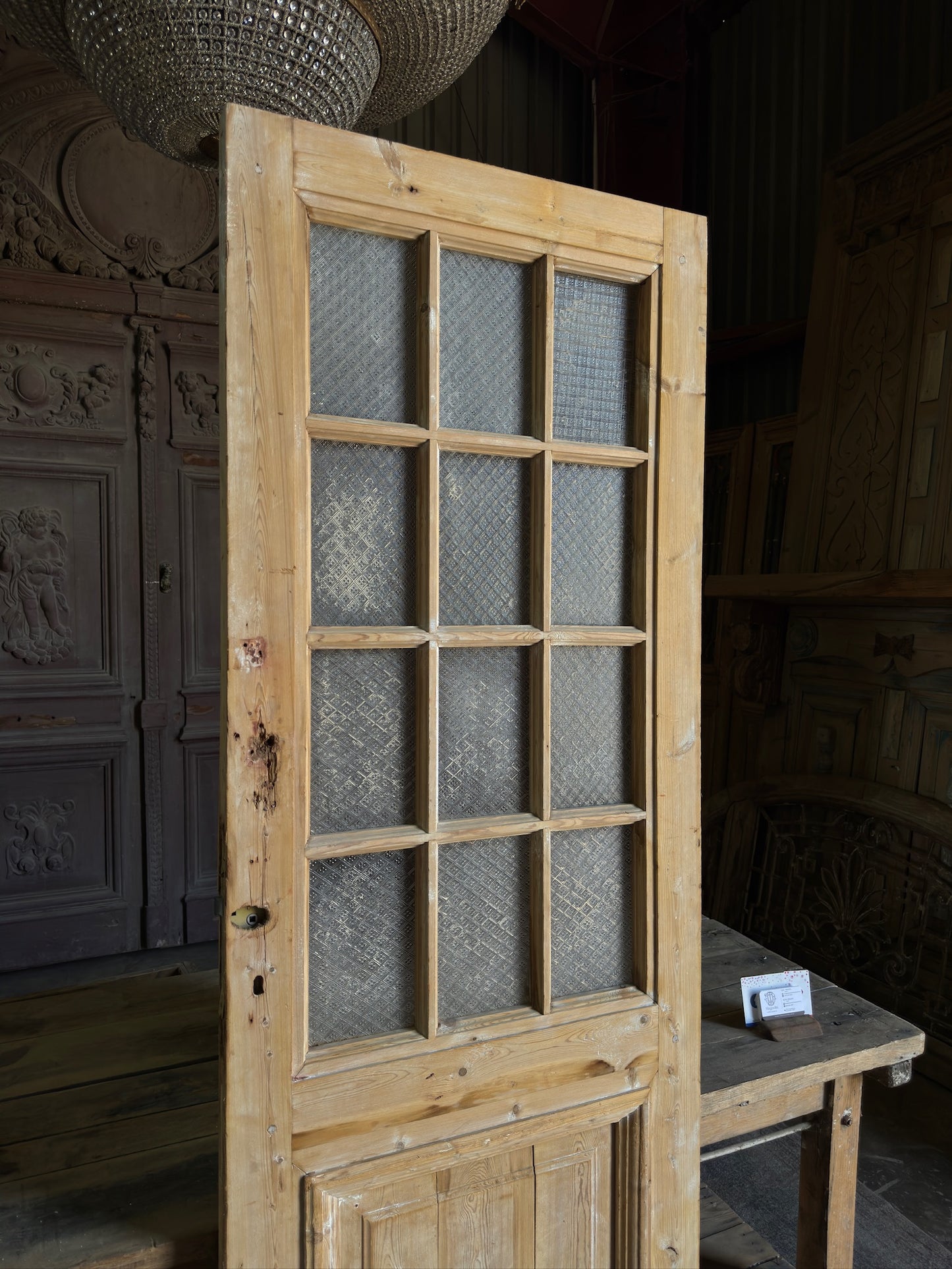 12 Lite Glass Antique Door - 28x84.75 J570