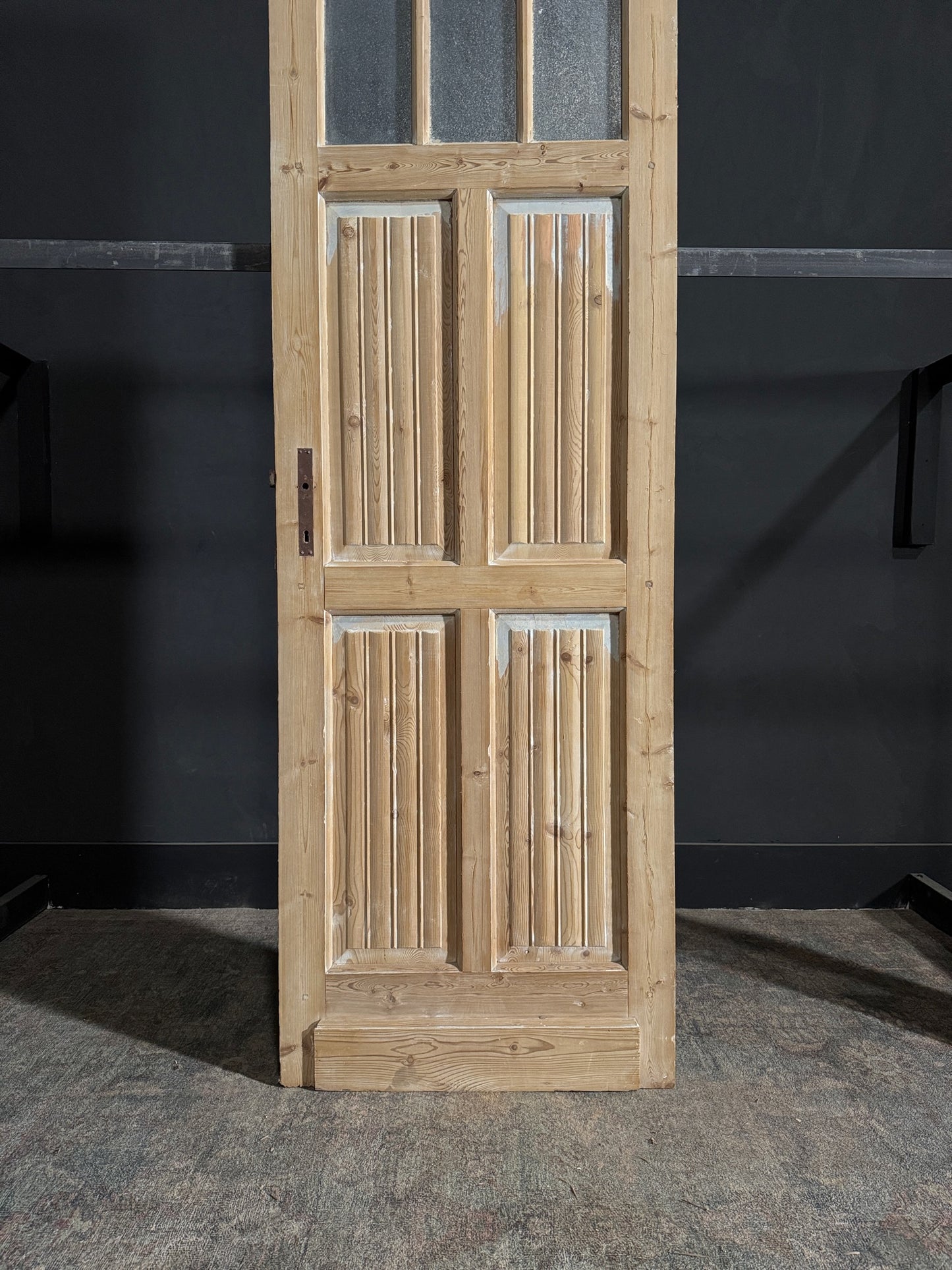 Antique Fluted 3 Lite Single Door - 28x85 - N75