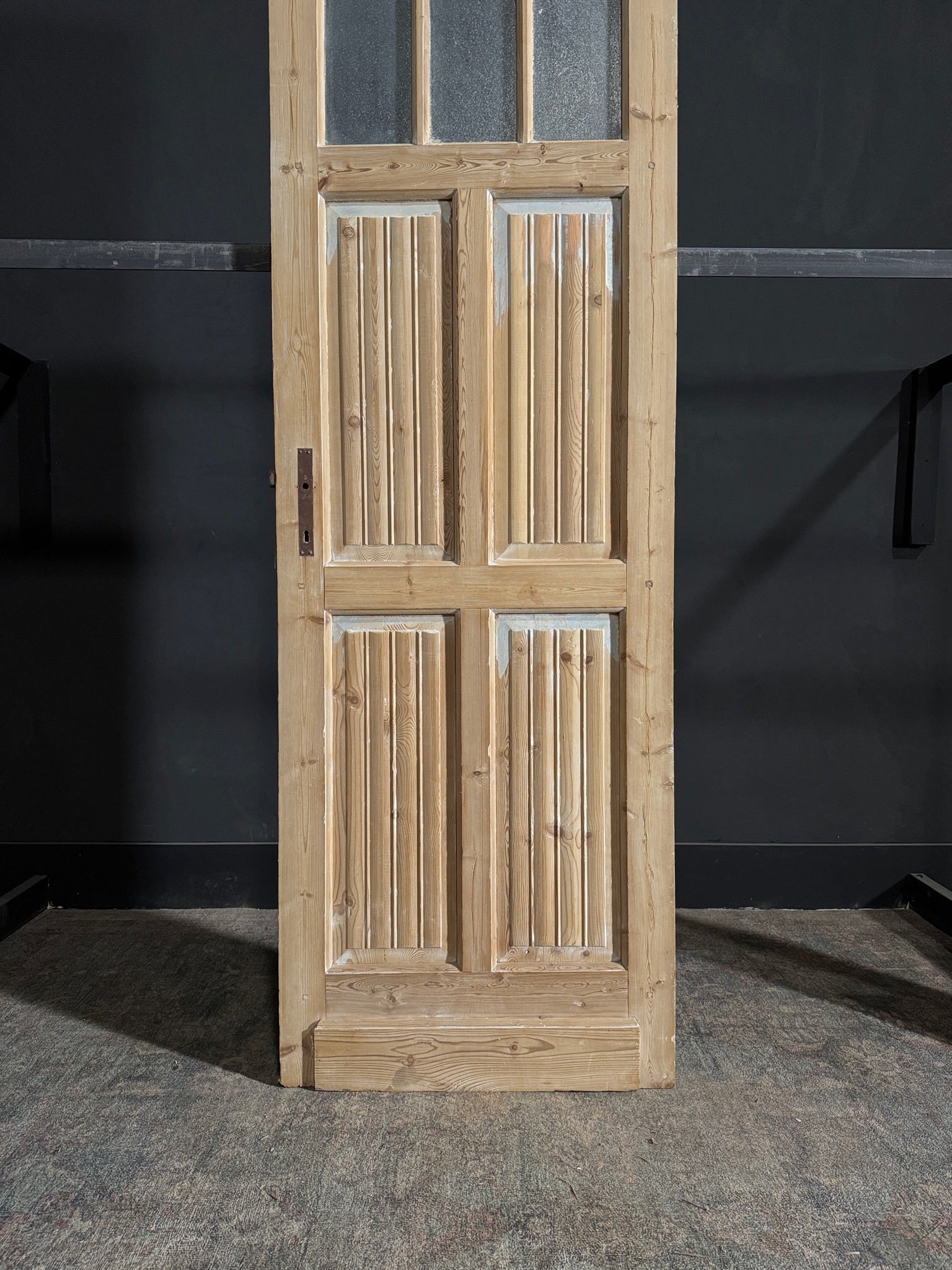 Antique Fluted 3 Lite Single Door - 28x85 - N75