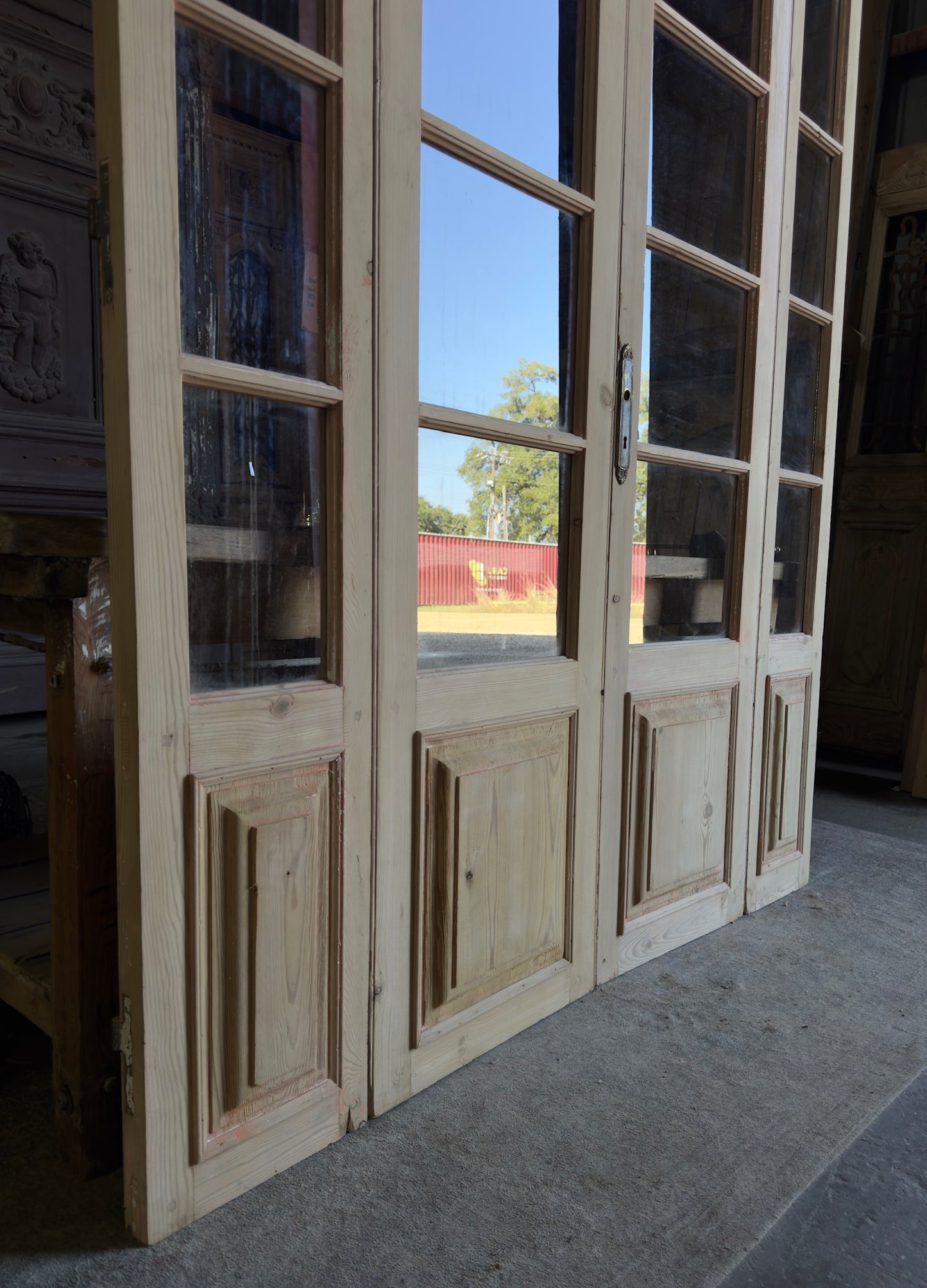 Antique Bi-Fold French Glass Doors - 70x83.75 - L131