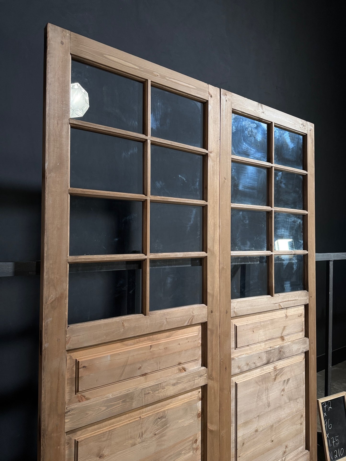 Handcrafted 8 Lite Glass French Doors - 72x96 - N210