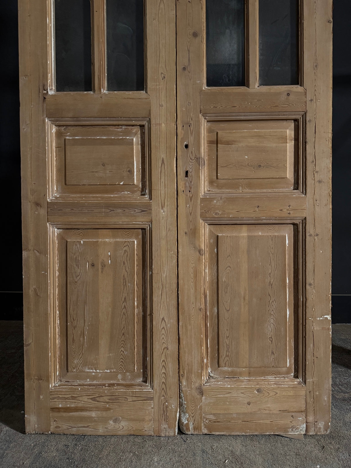 Antique Glass 6 Lite French Doors - 39.5x92 - N551