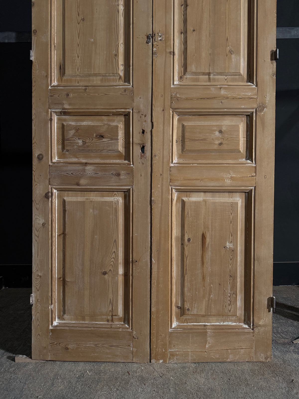 Antique 3 Panel Solid Double Doors - 42.5x96 - N559