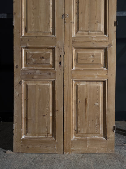 Antique 3 Panel Solid Double Doors - 42.5x96 - N559
