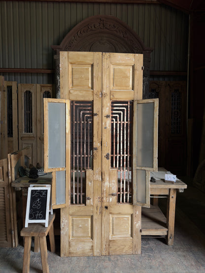 Antique Iron French Doors - 35.25x88 J76