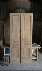 3 Panel Antique Solid French Doors - 43x94.5 - L384