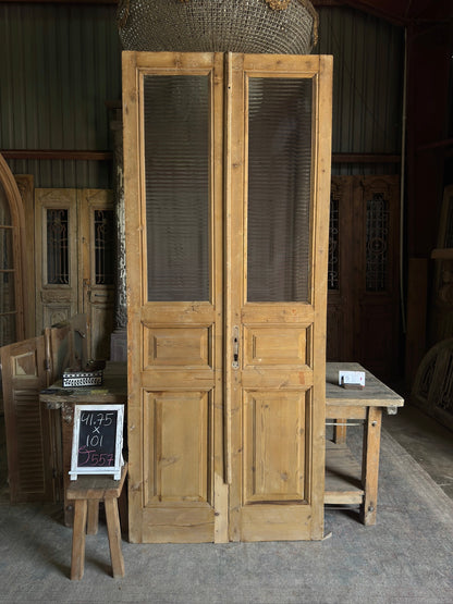Glass Antique French Doors - 41.75x101 J557