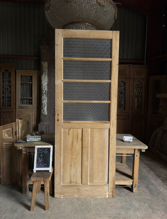4 Lite Antique Glass Single Door - 35.5x96 K180