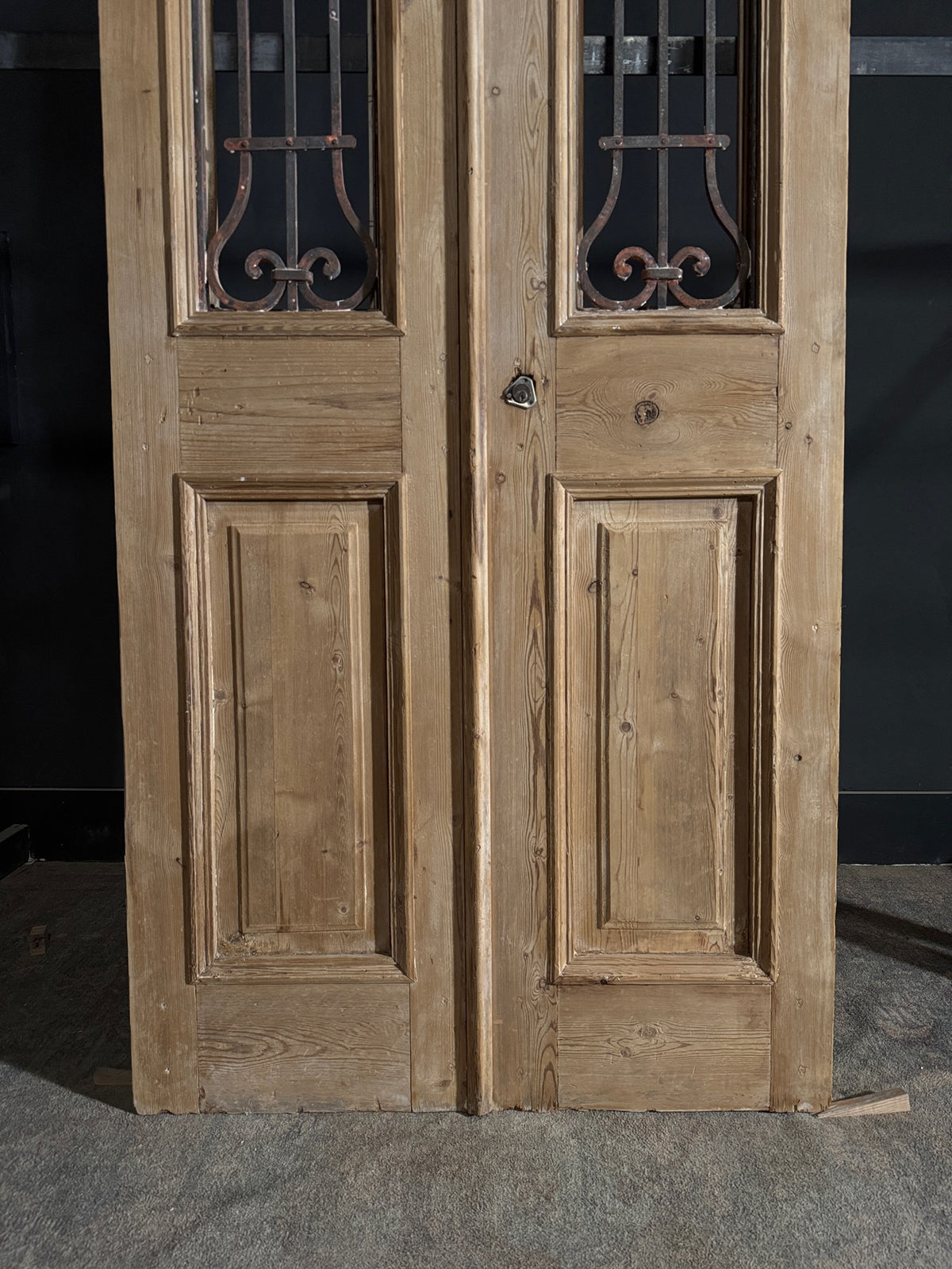 Antique Iron French Doors - 39.25x96.5 - N508