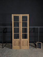 Antique Glass 4 Lite French Doors - 44x92 - N312