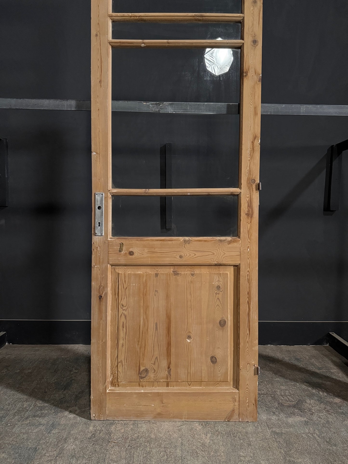 Antique Glass 3 Lite Single Door - 8.7x30.75 - N379