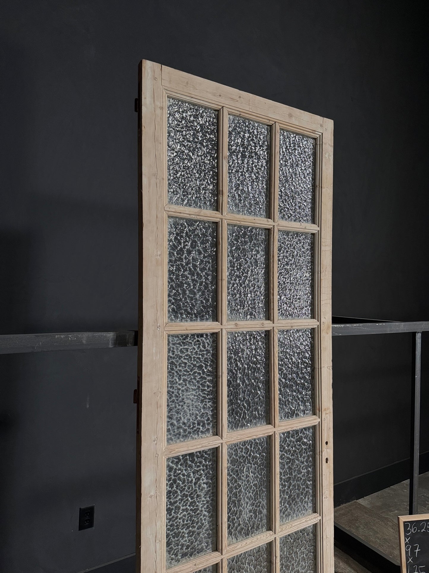 Antique Obscured Glass 15 Lite Single Door - 36.25x97 - N56