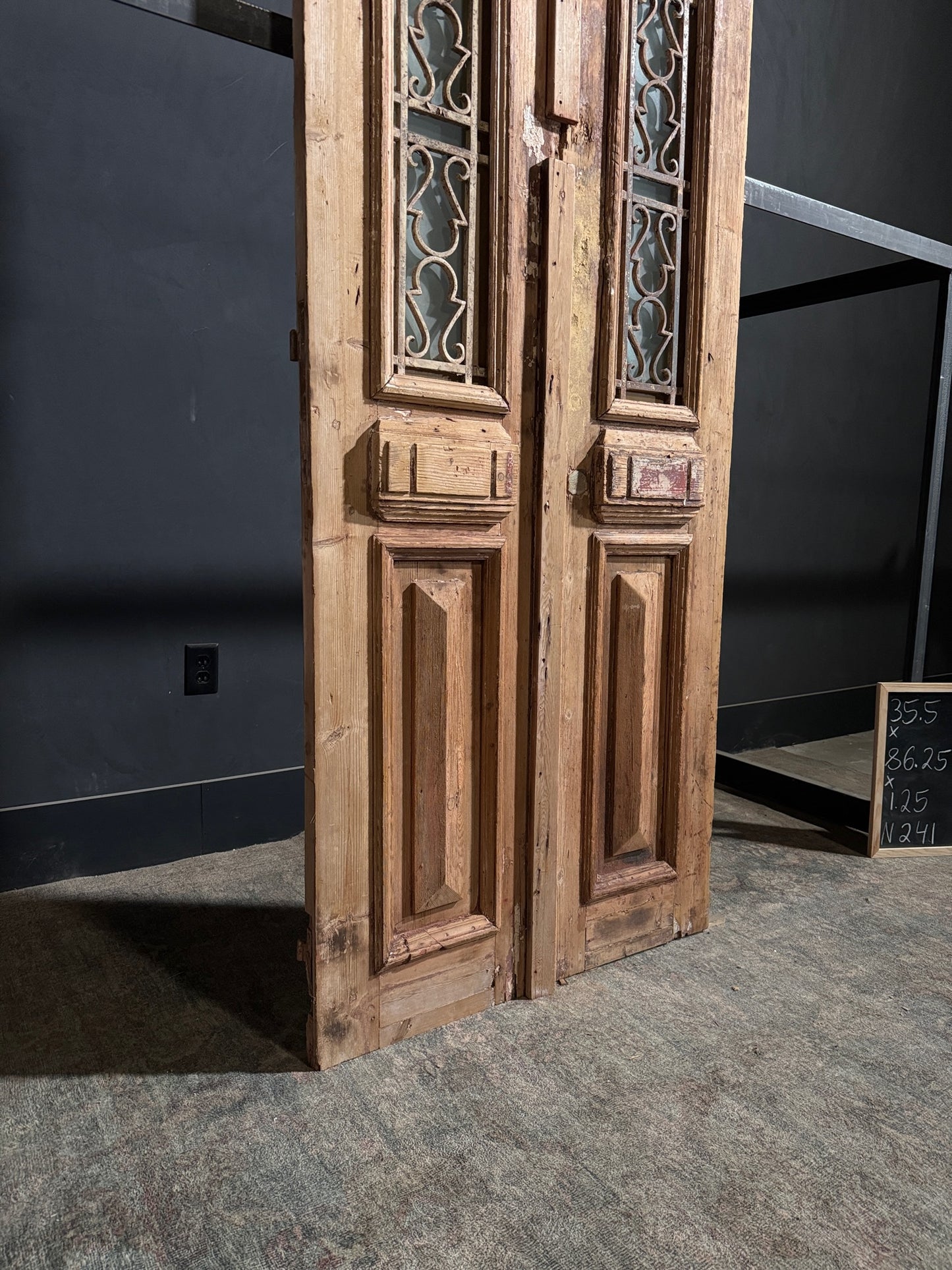 Antique Iron French Doors - 35.5x86.25 - N241