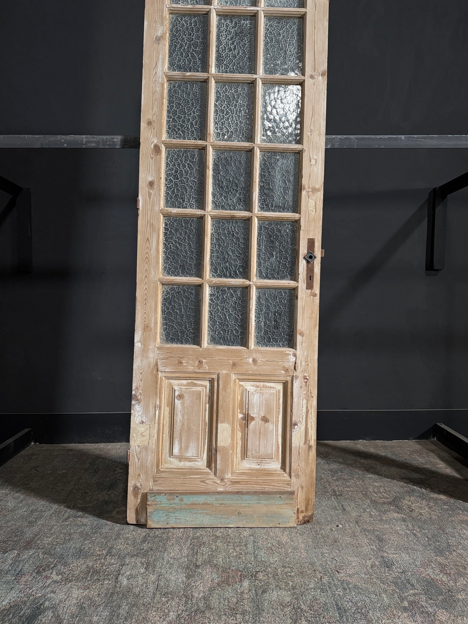 Antique Obscured Glass 18 Lite Single Door - 28.25x93 - N81