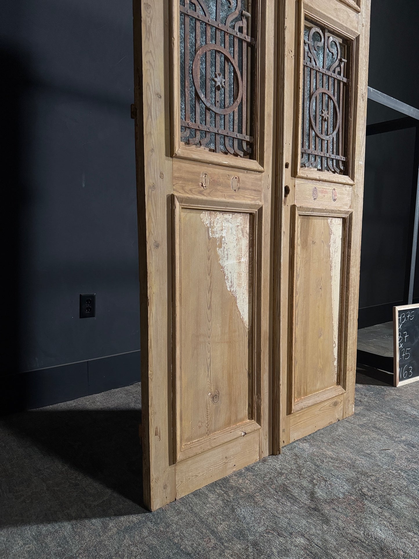 Antique Iron French Doors - 43.75x87 - N63