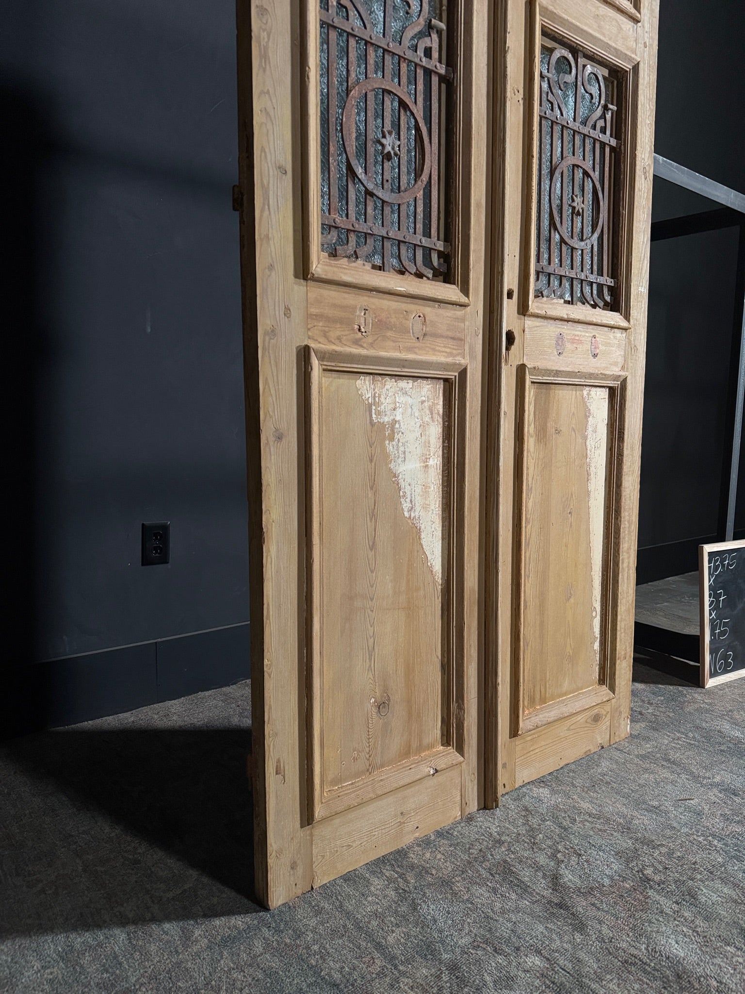 Antique Iron French Doors - 43.75x87 - N63
