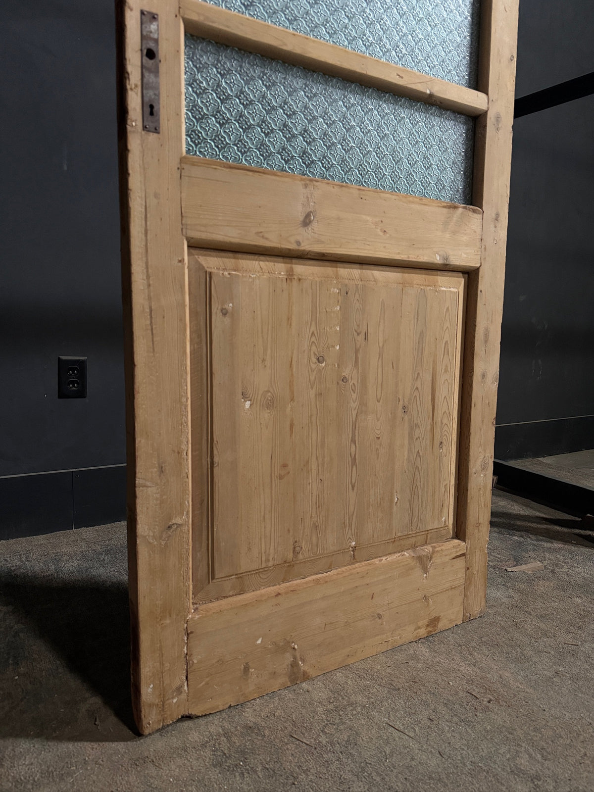 Antique Obscured Glass 4 Lite Single Door - 31.25x88 - N677