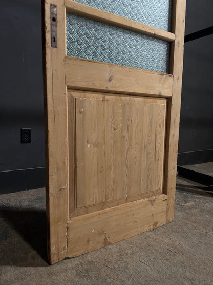 Antique Obscured Glass 4 Lite Single Door - 31.25x88 - N677