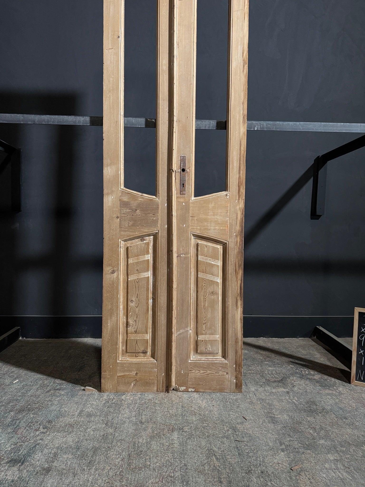 Antique Fluted 1 Lite French Doors - 31x97 - N244