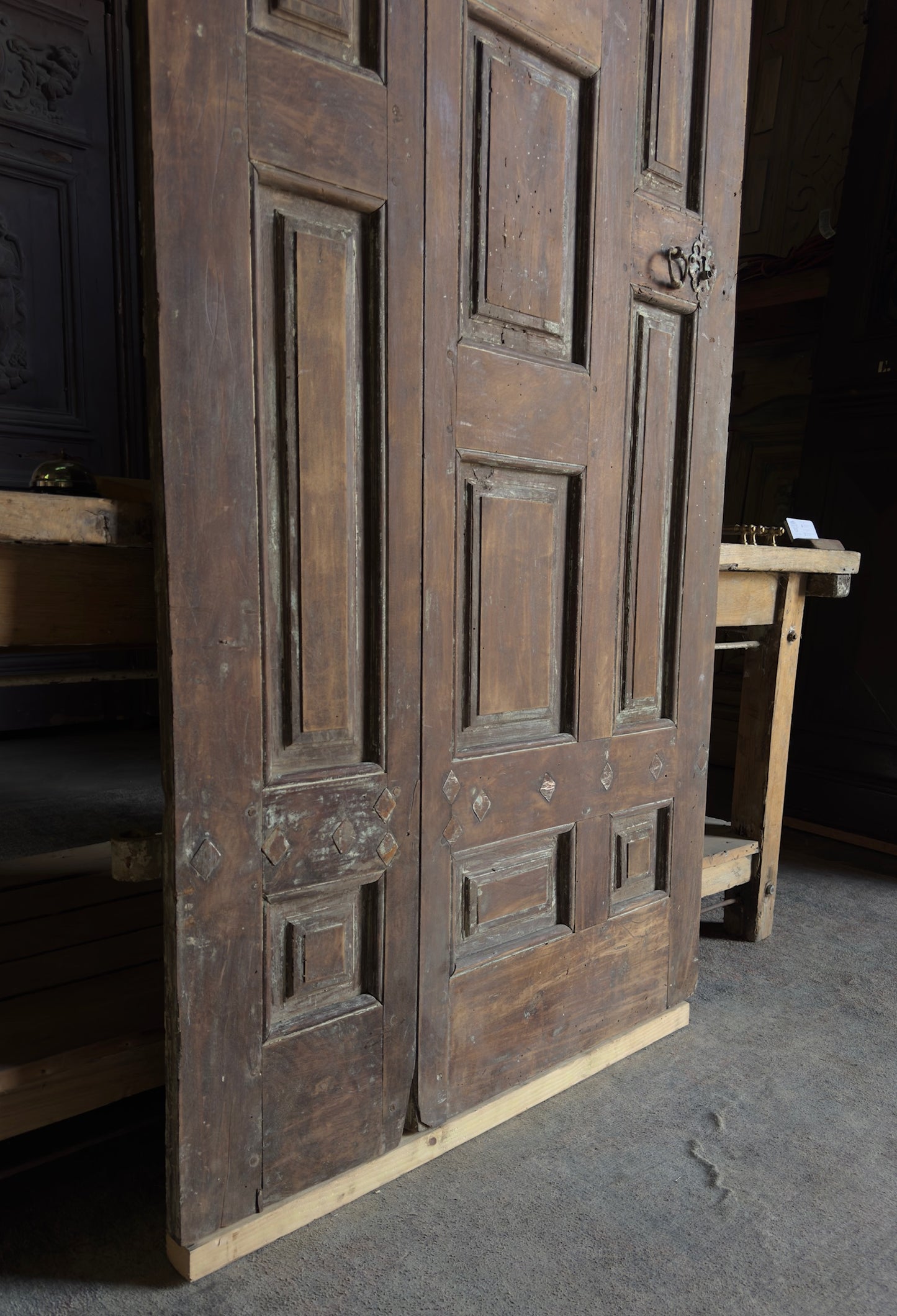 Spanish Multi-Panel Antique Door Pair - 36.75x89 - L269