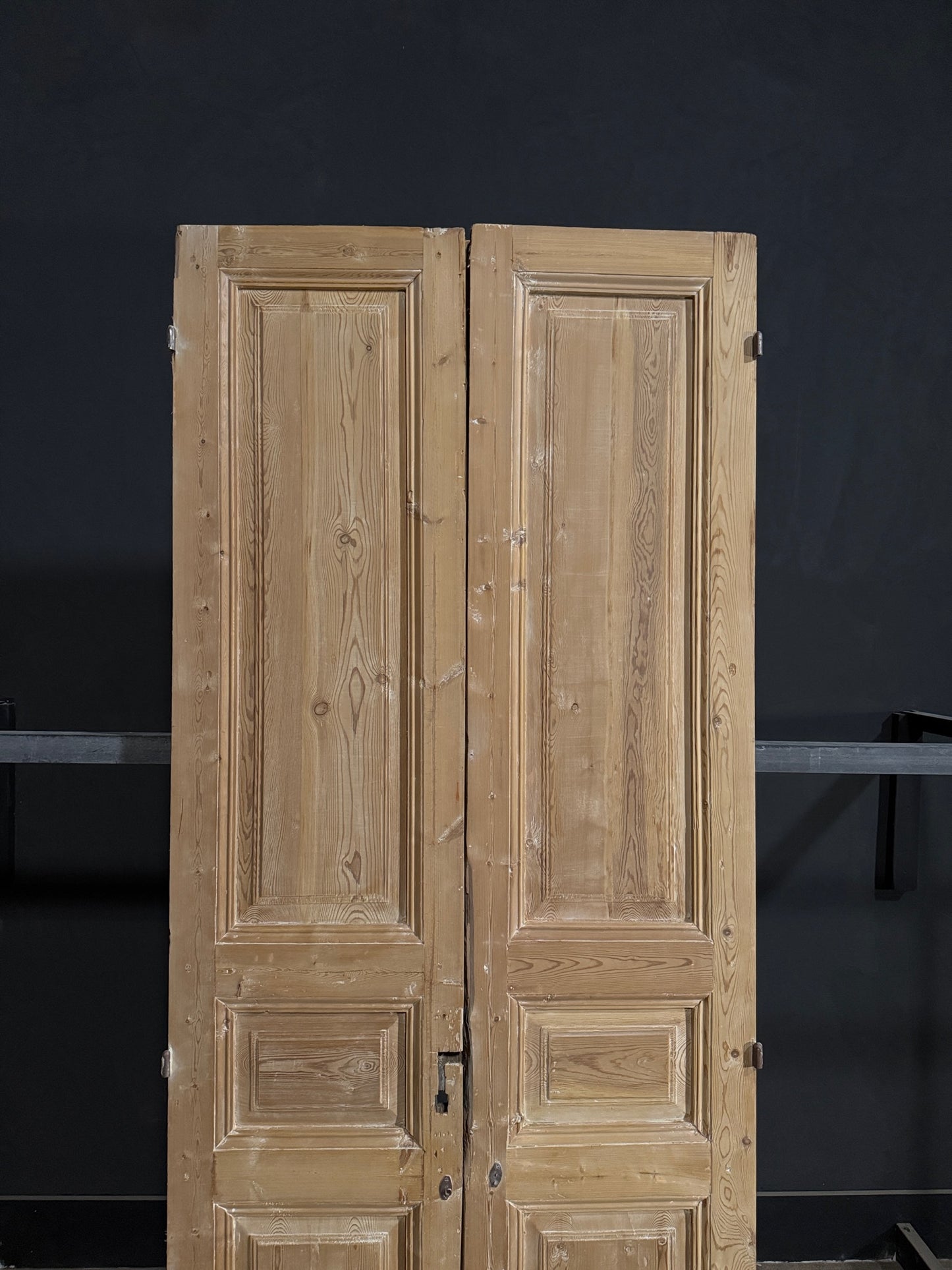 Antique 3 Panel Solid Double Doors - 39.5x94.5 - N381