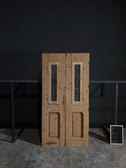 Antique Carved Iron French Doors - 43x89.5 - N36