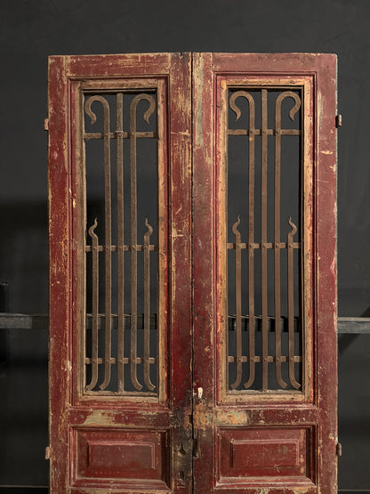 Antique Iron French Doors - 43x99 - N714