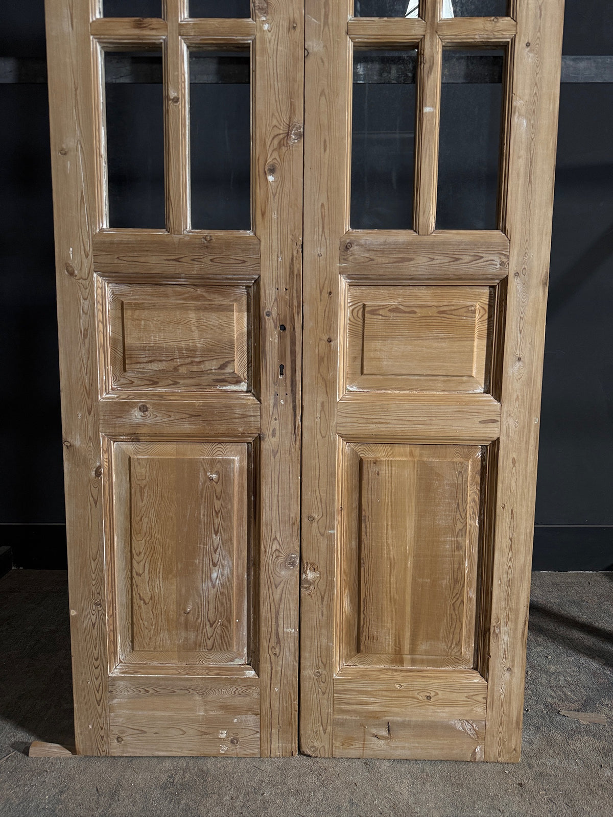 Antique Glass 6 Lite French Doors - 40x95.5 - N674