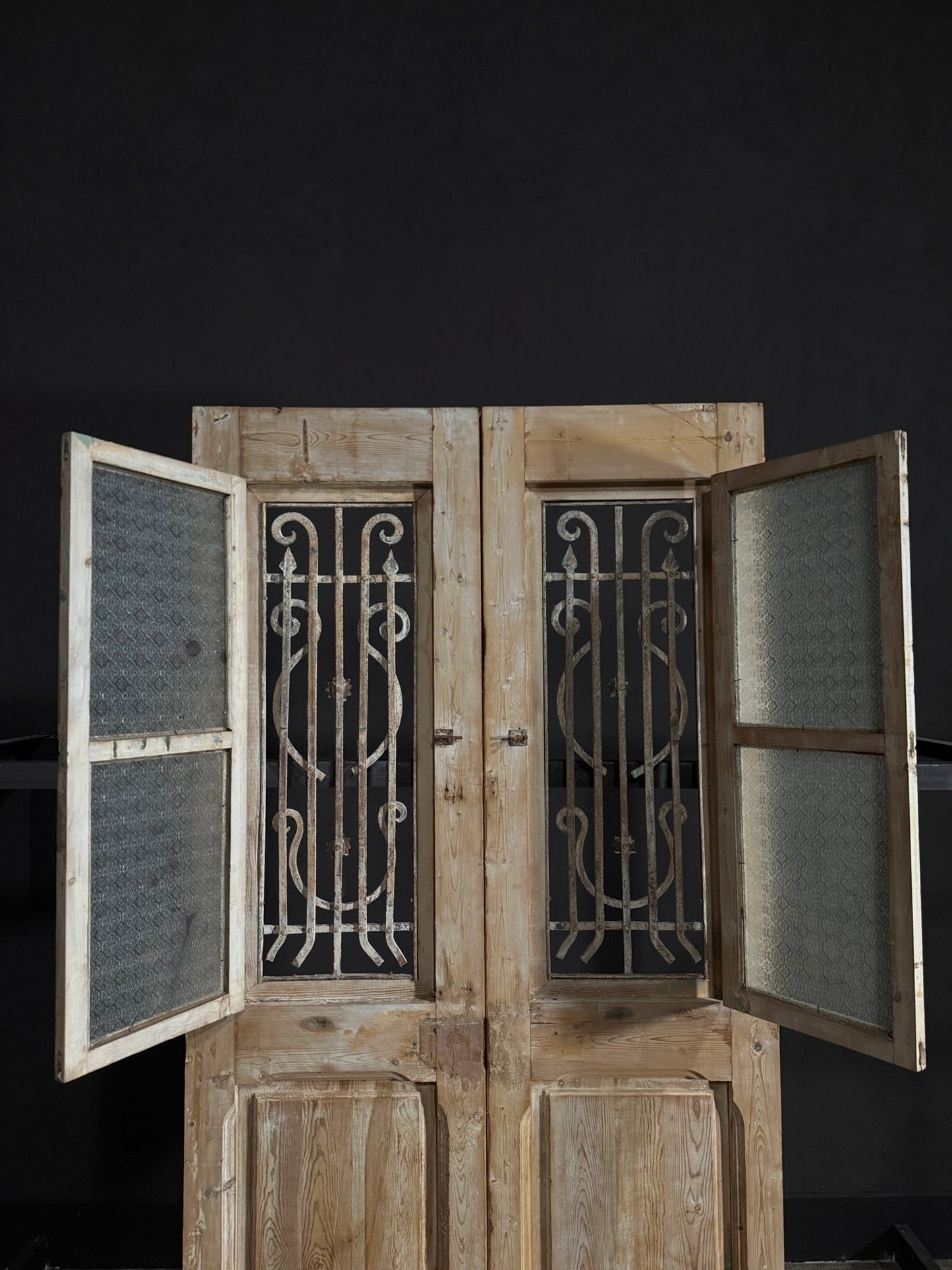 Antique Iron French Doors - 43.75x89.75 - N35