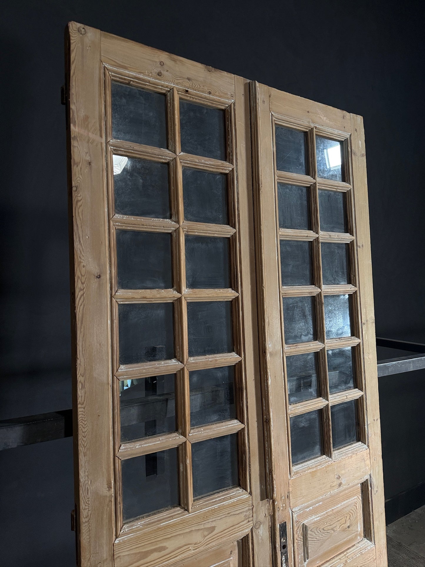 Antique Glass 12 Lite French Doors - 43.5x96.75 - N581