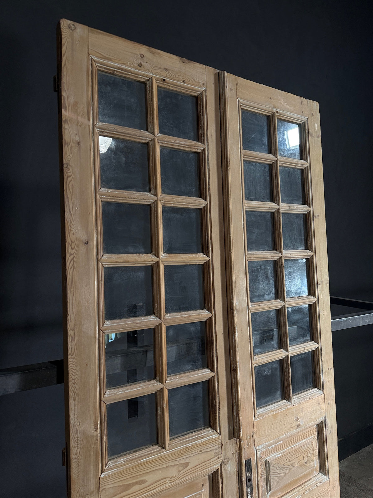 Antique Glass 12 Lite French Doors - 43.5x96.75 - N581