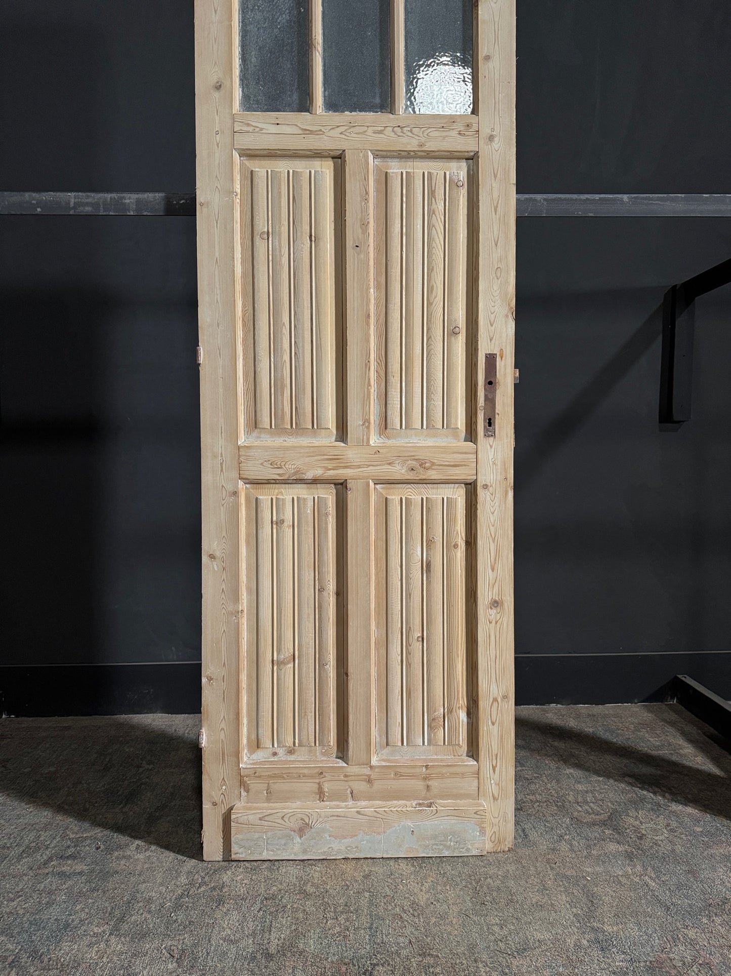 Antique Fluted 3 Lite Single Door - 28x85 - N75