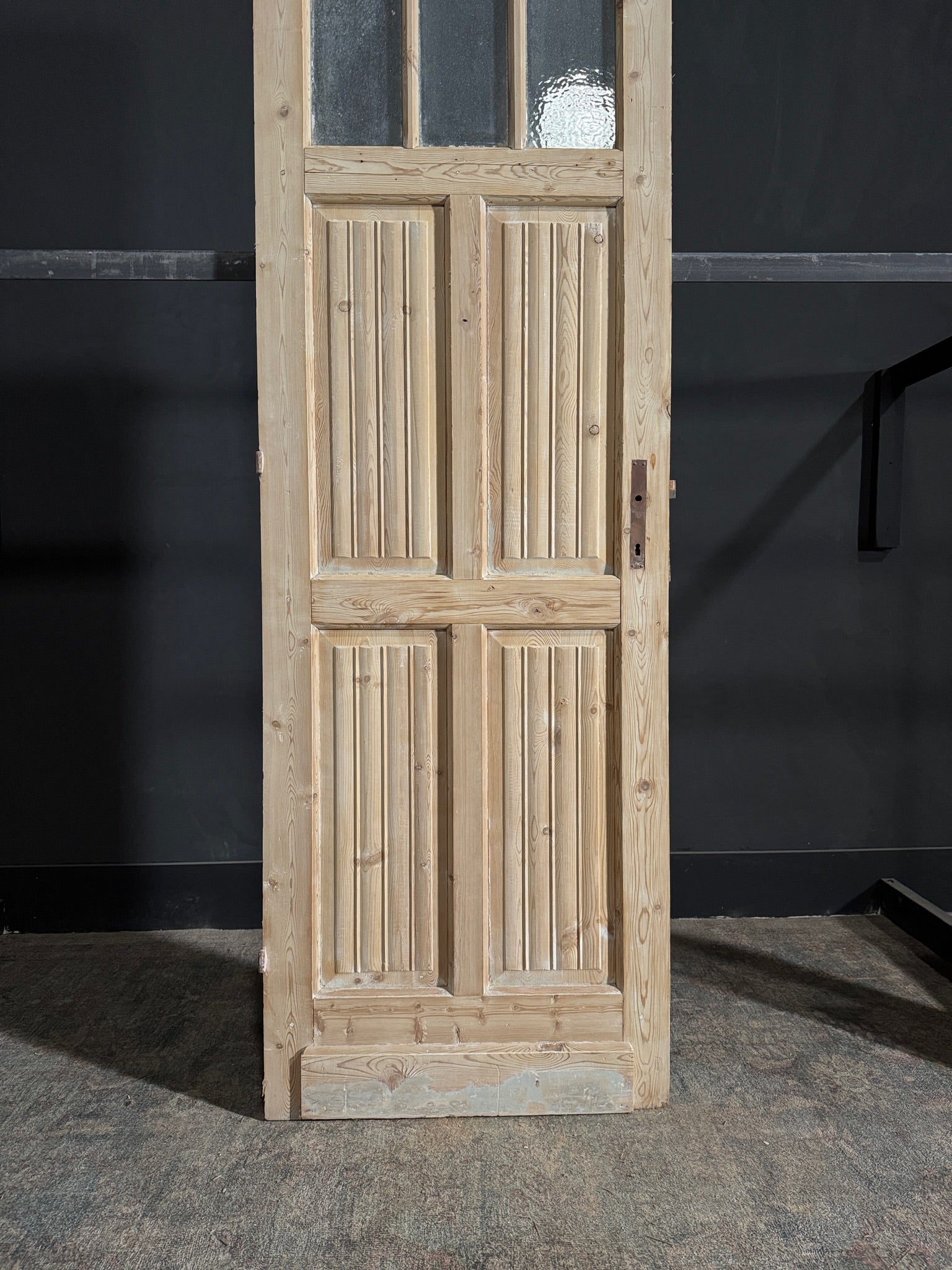 Antique Fluted 3 Lite Single Door - 28x85 - N75