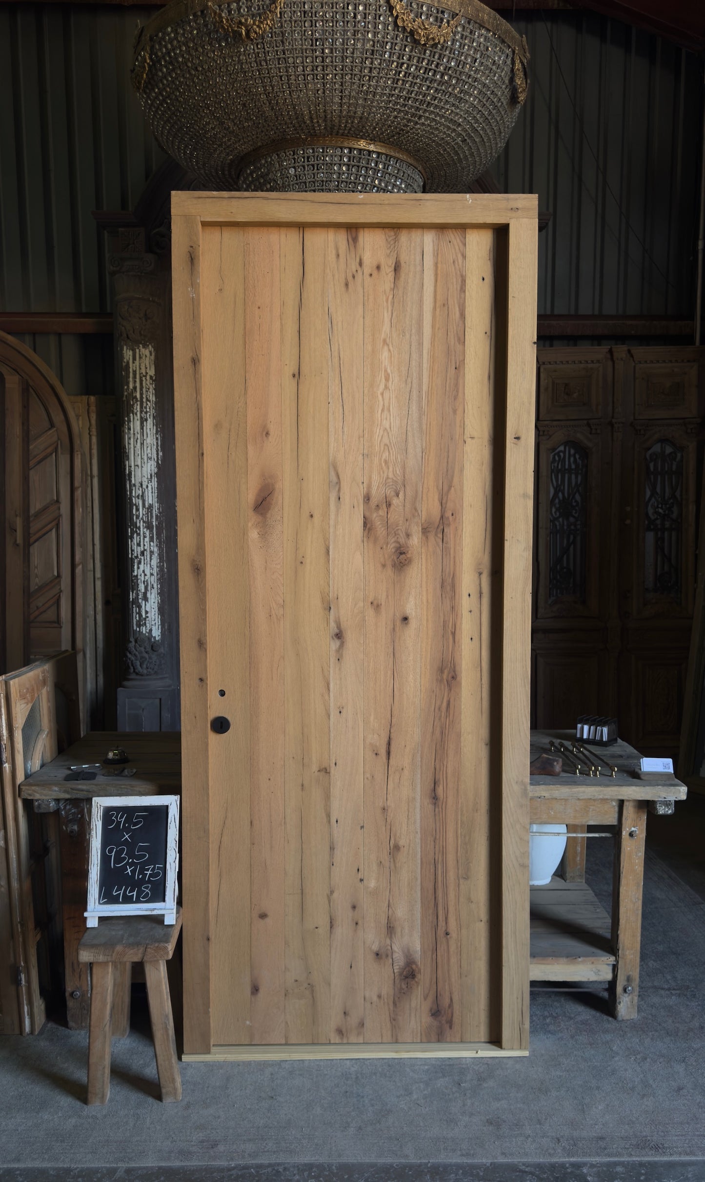 French Oak Plank Single Door - 34.5x93.5 - L448