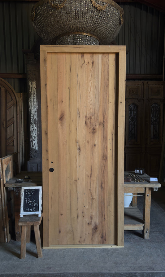 French Oak Plank Single Door - 34.5x93.5 - L448