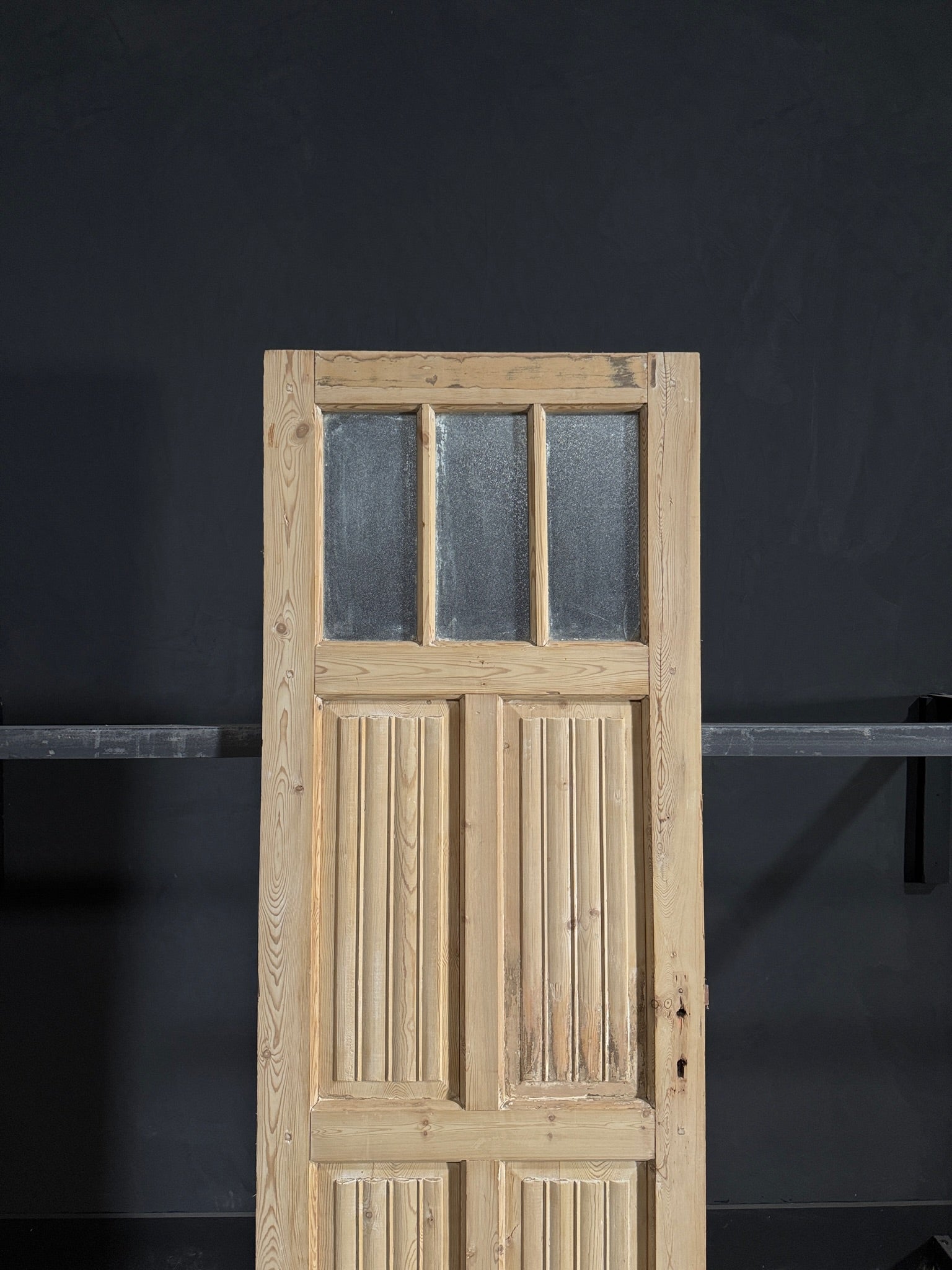 Antique Fluted 3 Lite Single Door - 28x84.25 - N66