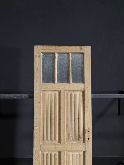 Antique Fluted 3 Lite Single Door - 28x84.25 - N66