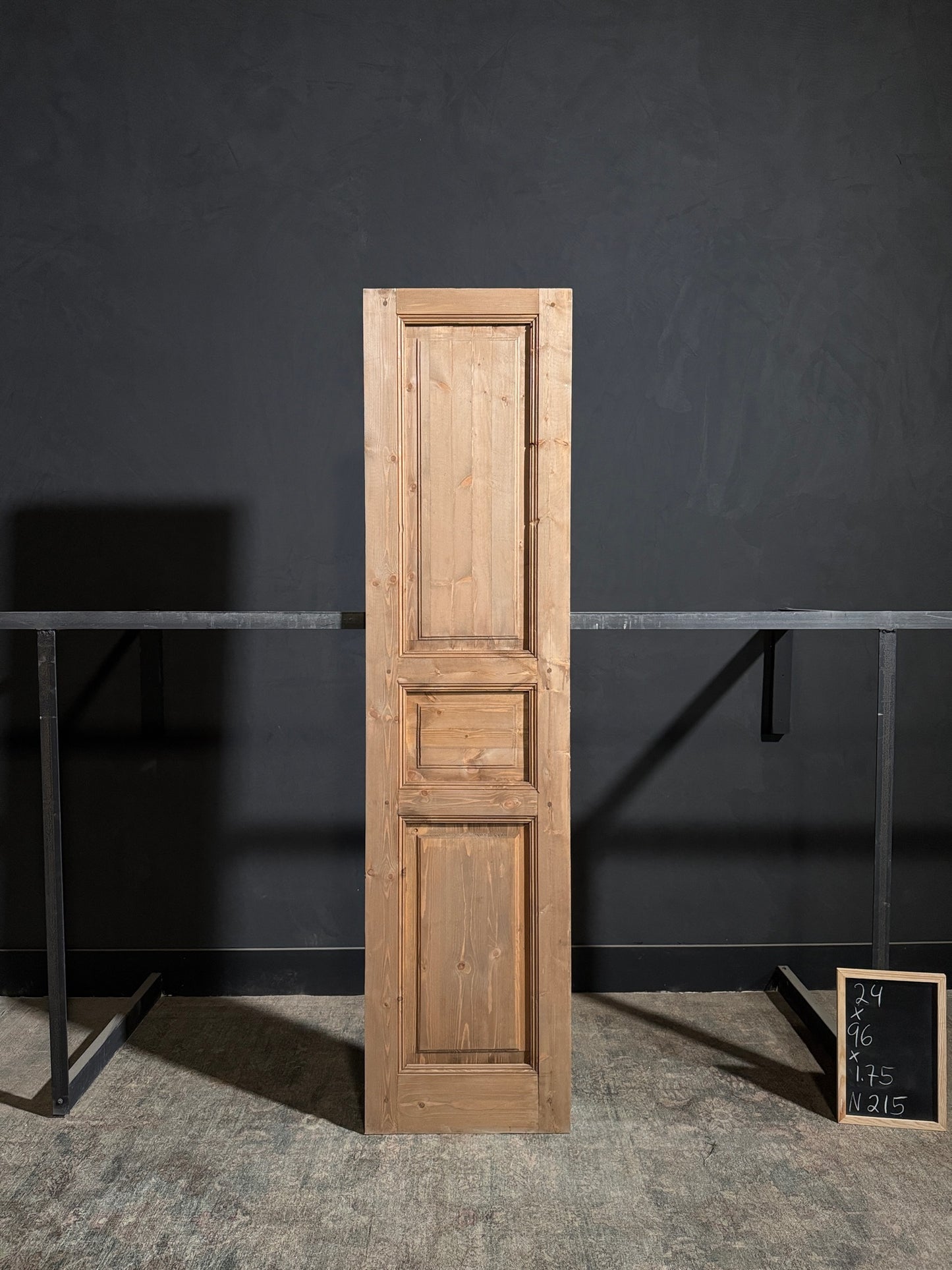 Handcrafted 3 Panel Solid Single Door - 24x96 - N215
