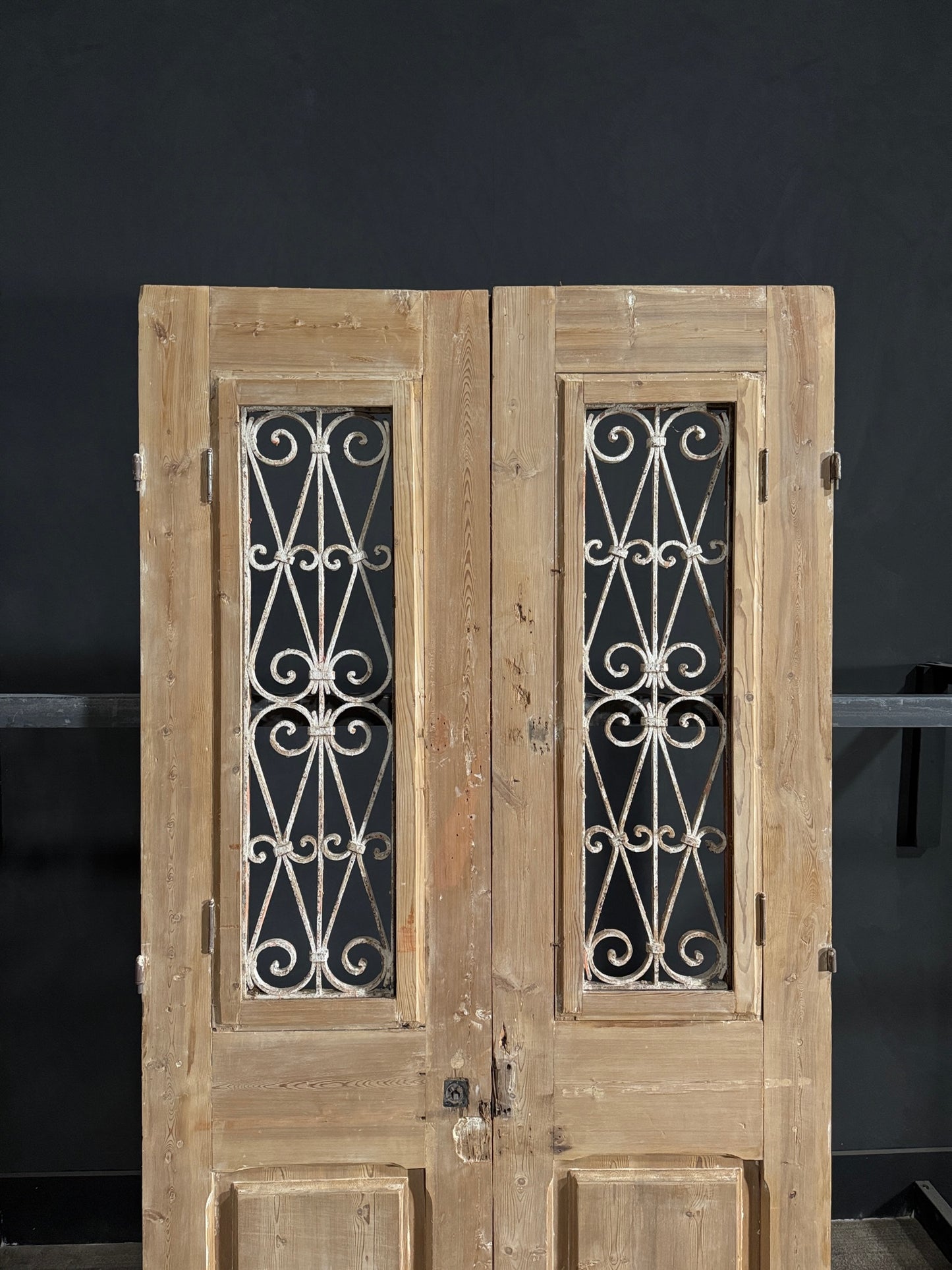 Antique Iron French Doors - 43x85.75 - N103