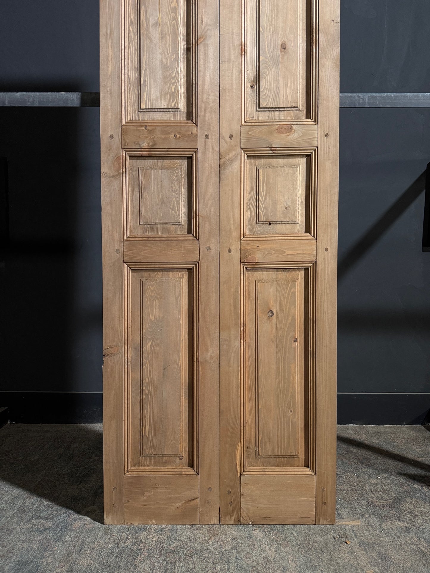 Handcrafted 3 Panel Solid French Doors - 32x96 - N167