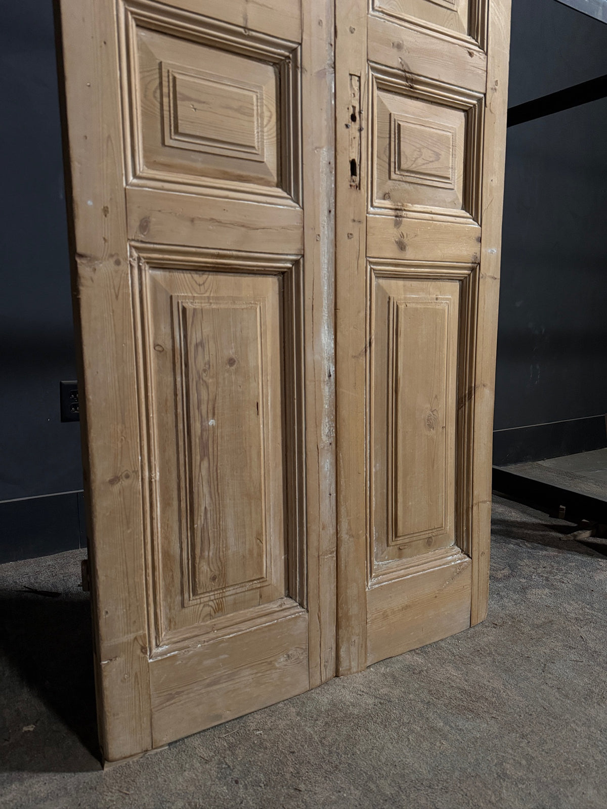 Antique 3 Panel Solid Double Doors - 35.5x97.5 - N696