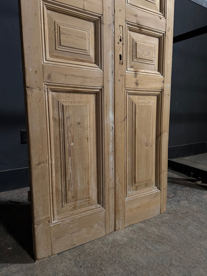 Antique 3 Panel Solid Double Doors - 35.5x97.5 - N696