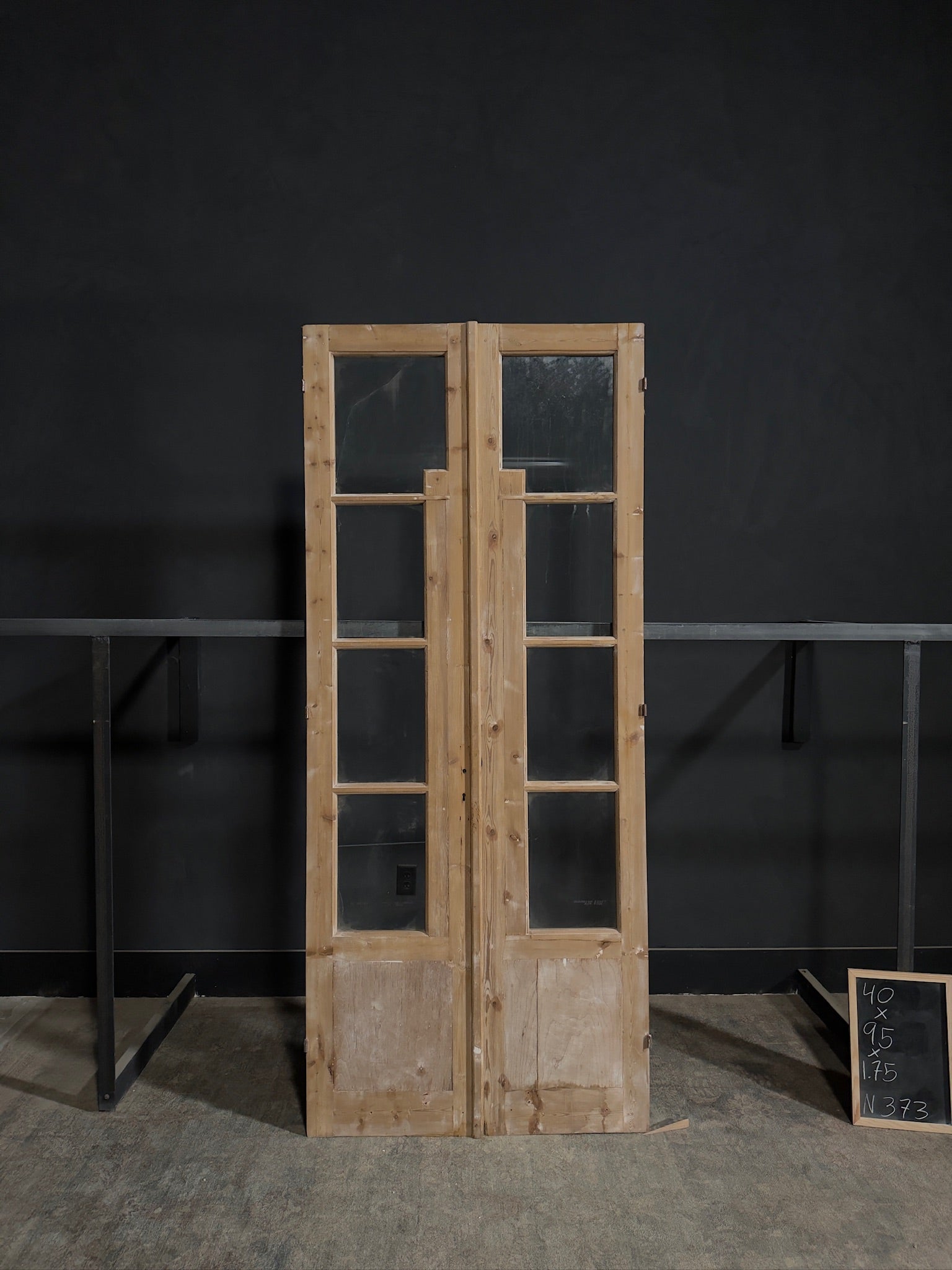 Antique Glass 4 Lite French Doors - 40x95 - N373
