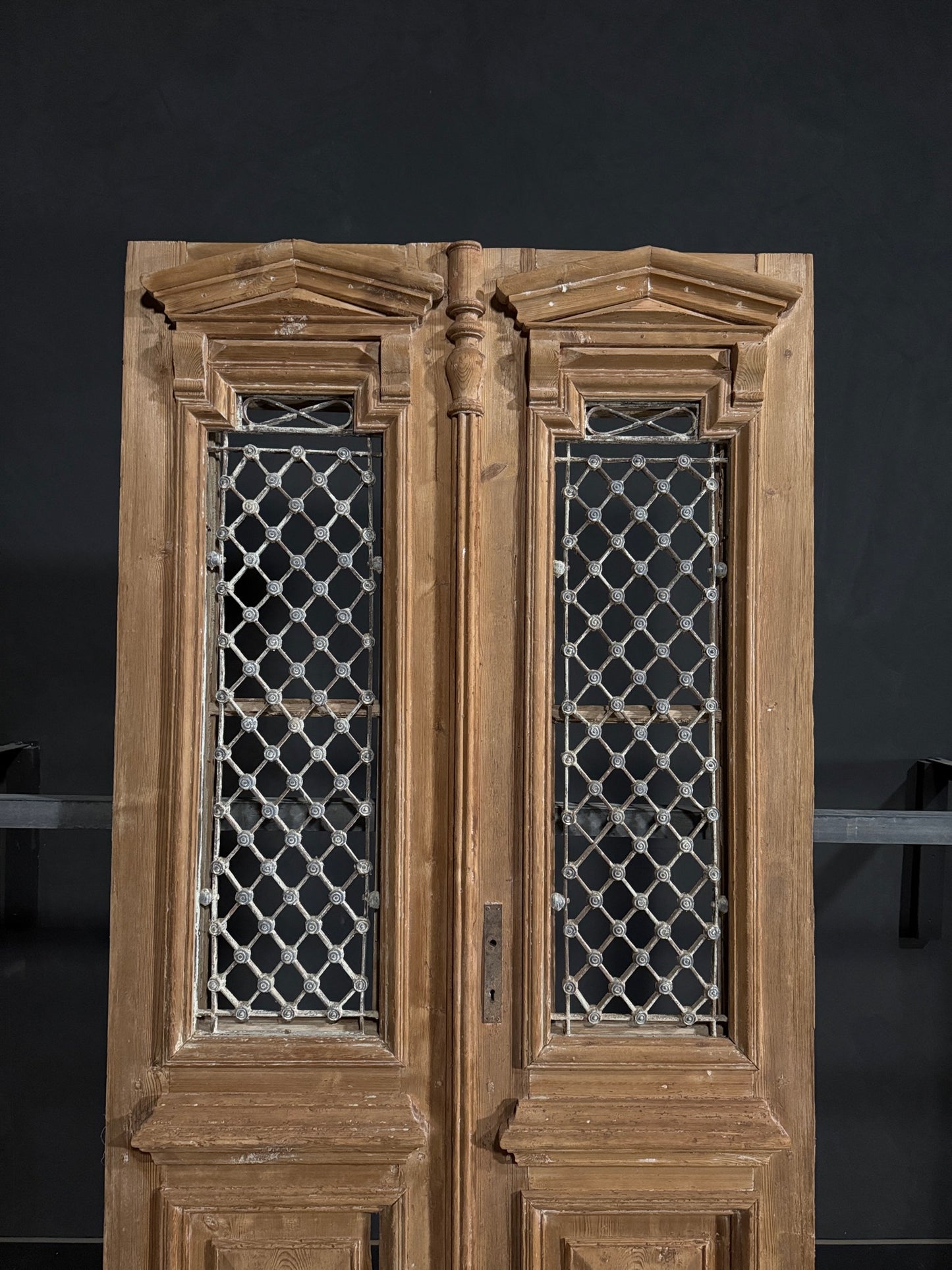 Antique Iron French Doors - 46.75x98.25 - N382